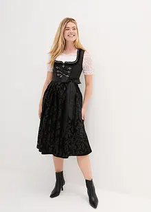 Dirndl met pailletten en schort (2-dlg. set), bonprix