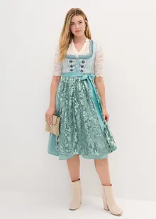 Dirndl met pailletten en schort (2-dlg. set), bonprix