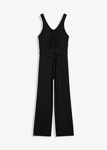 Jersey jumpsuit met plooitjes, bonprix