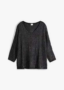 Ajour trui met glitter, bonprix
