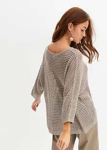 Ajour trui met glitter, bonprix