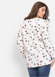 Blouse met een V-hals van soepele viscose, bonprix