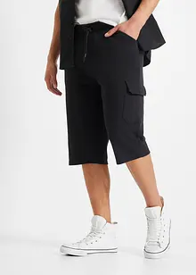 Lange sweat cargo bermuda, regular fit, bonprix