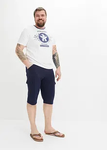 Lange sweat cargo bermuda, regular fit, bonprix