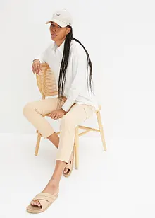 Oversized overhemdblouse met knoopsluiting van katoen, bonprix