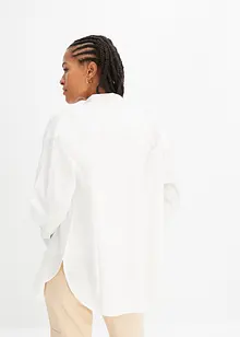 Oversized overhemdblouse met knoopsluiting van katoen, bonprix