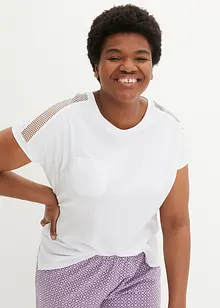 Luchtig shirt met kant, bonprix