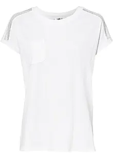 Luchtig shirt met kant, bonprix