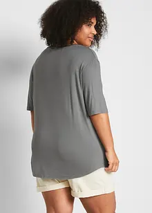 Longshirt van zachte viscose (set van 2), bonprix