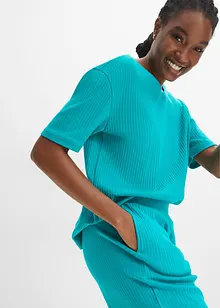 Geribde pyjama met culotte (2-dlg. set), bonprix
