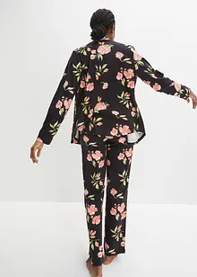 Pyjama met knoopsluiting en steekzakken (2-dlg. set), bonprix