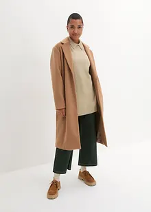 Oversized trui met col en zijsplitten, bonprix