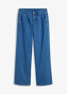 Wide leg jeans met mid waist, bonprix