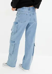 Cargo jeans met mid waist, bonprix