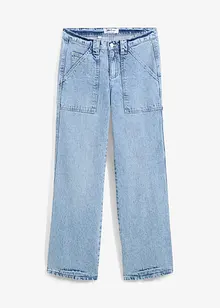 Cargo jeans met mid waist, bonprix