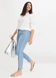 Skinny jeans met stras, bonprix