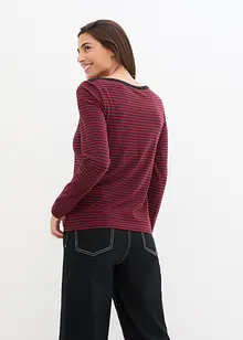 Gestreepte longsleeve met boothals, bonprix