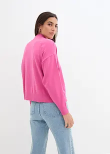 Fijngebreide oversized trui met opstaande kraag, bonprix