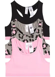 Meisjes bralette met biologisch katoen (set van 3), bonprix