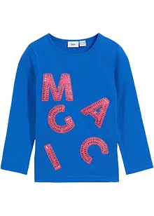 Meisjes longsleeve met pailletten van biologisch katoen, bonprix