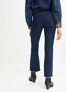 Flared jeans met mid waist, cropped, bonprix