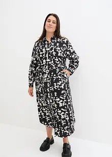 Oversized jurk met strikkoordjes, bonprix