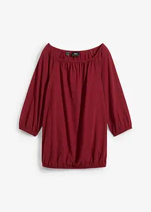 Katoenen shirtblouse met carréhals, halflange mouw, bonprix