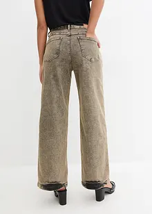 Wide leg stretch jeans met high waist, bonprix