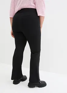 Wijd uitlopende broek met elastische high waist band, bonprix