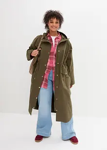 Parka in trenchcoatstijl, verstelbaar in taille, bonprix