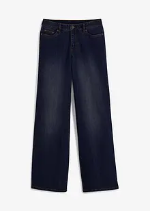 Wide leg jeans met mid waist, bonprix