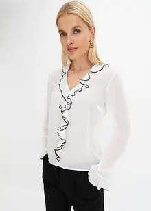 Blouse met volants, bonprix