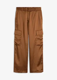 Satijnen cargo broek, bonprix