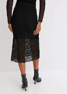 Midi rok met kant, bonprix