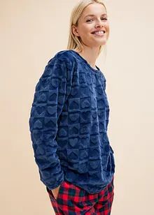 Fleece pyjama met flanellen broek (2-dlg. set), bonprix