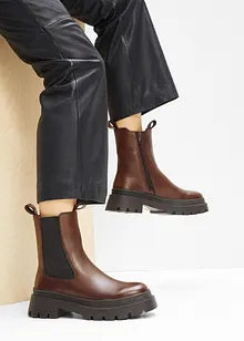 Chelsea boots van leer, bonprix