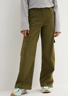 Meisjes cargo broek, wide leg, bonprix