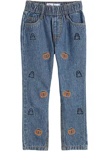 Jongens stretch jeans met borduursel, regular fit, bonprix