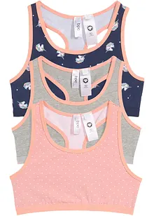 Meisjes bralette met biologisch katoen (set van 3), bonprix