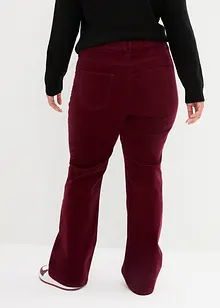 Flared stretch corduroy broek met high-waist comfortband, bonprix