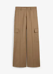 Wollen cargo broek, wijd model, bonprix