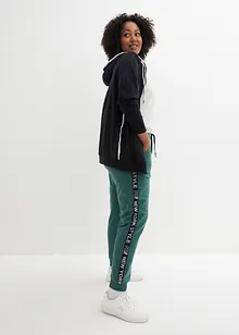 Sweatpants met tapes en statement print, bonprix