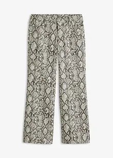 Wide leg broek met slangenprint, bonprix