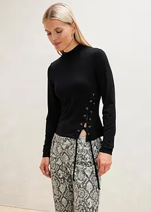 Longsleeve met eyelets en vetersluiting, bonprix