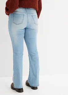 Flared jeans met mid waist en stretch, bonprix