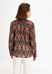 Soepelvallende blouse met all-over print, bonprix