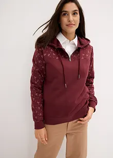 Hoodie met ritssluiting van biologisch katoen, bonprix