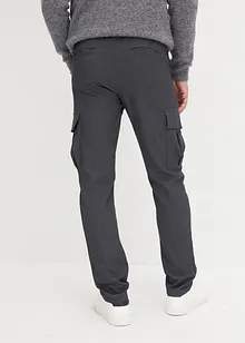 Regular fit cargo broek van flanel met bandplooien, straight, bonprix