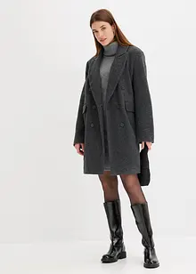 Korte coat wollen look met dubbele knopen, bonprix