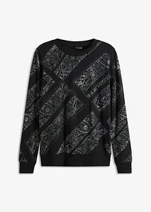 Sweater met ronde hals en print, bonprix